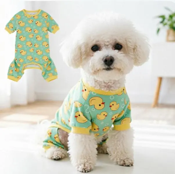 Cute Pet Pajama Shirt - All-Seasons Comfortable Fabric Clothing for Small, Medium, Large 4-Legged Dogs & Cats, Christmas Gift for Pet Lovers