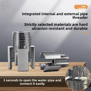 Pipe Threading Tool for 1/2"& 3/4" PPR Tubes, Integrated Internal External Thread Maker with Tap & Die Set