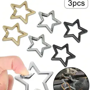Metal Star Spring Buckle, O-Ring Adjustable Handbag Belt Connector, Outdoor Camping Hiking Accessories, DIY Bag Parts, Phone Case Pendant