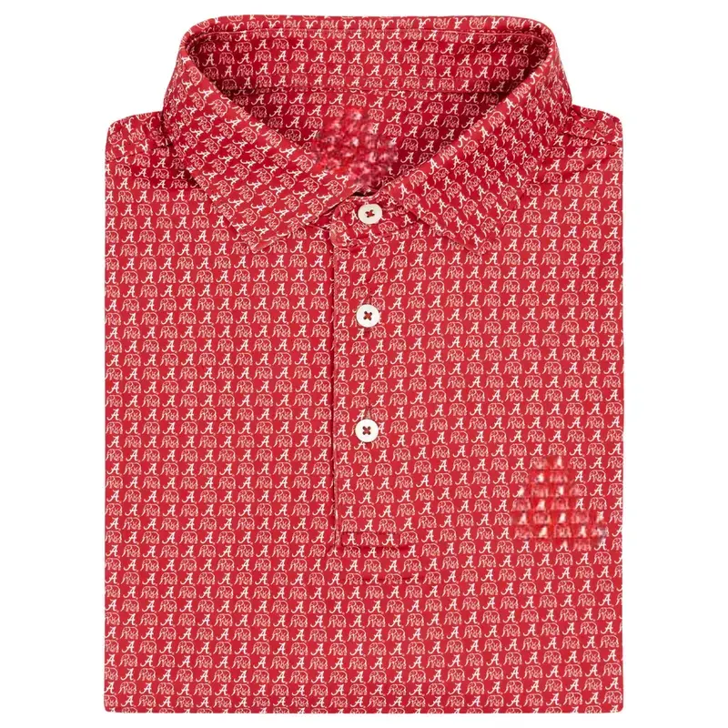 Alabama Big Collegiate Performance Polo – Men’s Short Sleeve 3D Style Polo Shirt, Unisex Breathable Golf Top, Casual Game Day Sportswear Gift for Him