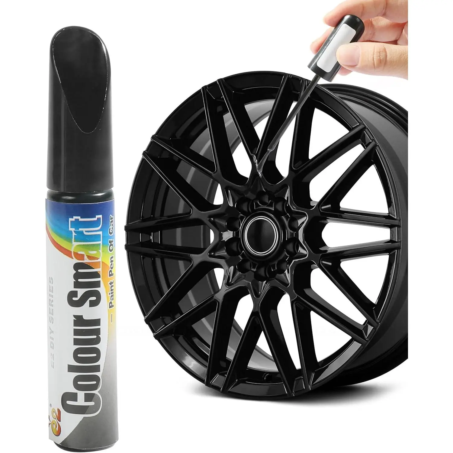 Touch Up  for ,Rim , Accessories Wheel ,Auto Touch Up , Scratch Remover Pen,Rim Scratch Repair,  Automotive , Rim  for  Wheel Repair (Black)