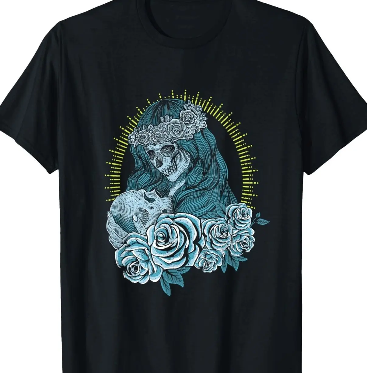 Santa Muerte Female Deity Mexican Dead Satanic Sugar Skull T-Shirt