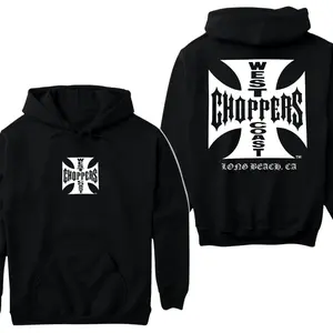 West Coast Choppers 2 Sided T-Shirt - Crewneck Sweatshirt - Hoodie, Choppers Cowl Hooodie, Menswear, Unisex Cotton, Classic Tops Sweaters Tops