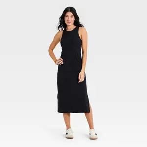 Women's Modal Ribbed Midi Dress - All In Motion