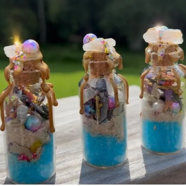 Sea witch | siren | mermaid spell bottle | Witch | Ritual Energy Bottle | sealed and crystal
