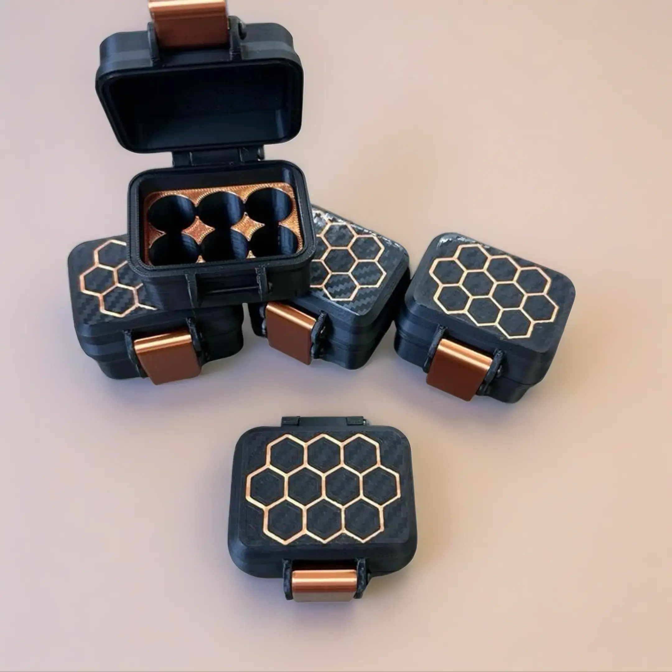 Peptide MINI Storage Case - High Quality Insulin Case with Secure Slots for Peptide Bottles - Ideal for Travel and Storage Boxes Vial Organization Matte Organizer Box