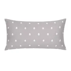 Grey Flora Throw Pillow