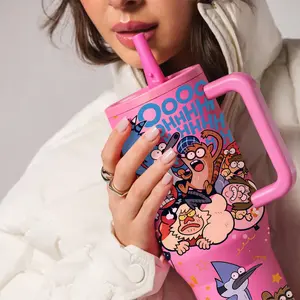 1 Pc 40oz Insulated Mug With Handle And Straw Lid, Leakproof Insulated Tumbler, Vacuum Insulated Flask, Double Wall Vacuum Cup For Hot Cold Drinks, Leak Proof Travel Thermal Mug, Tumbler, Keeps Hot 12H Cold 24H, Gift For Women Men, Car Cup Holder Friendly