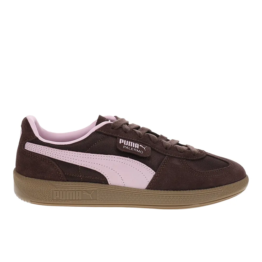 PUMA Womens Palermo Vintage Update Lace Up Sneakers Shoes Casual - Brown