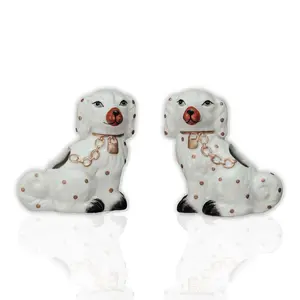 Ceramic Staffordshire Dog Shaped Toothpick Holder