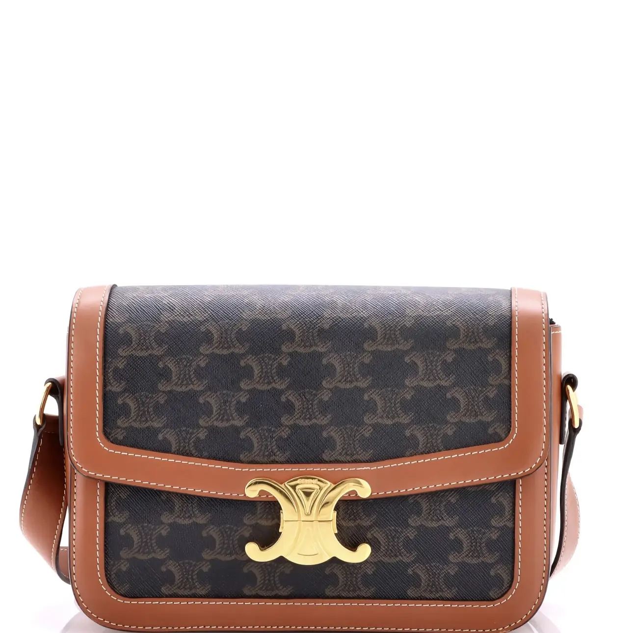 Pre-owned Celine Canvas Shoulder Bags Teen Triomphe Shoulder Bag CECANVAS