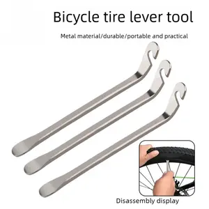 Metal bicycle tire jack, bike tire repair tool, tire removal rod for outer tire, mountain bike tire disassembly tool