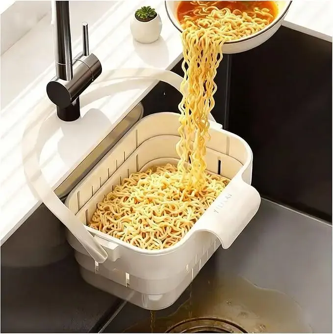 Foldable Kitchen Sink Strainer, Sink Drain Rack, Kitchen Sink Drain Filter, Foldable Food Trash Catcher for Garbage & Leftovers, Efficient Sink Strainer Solution