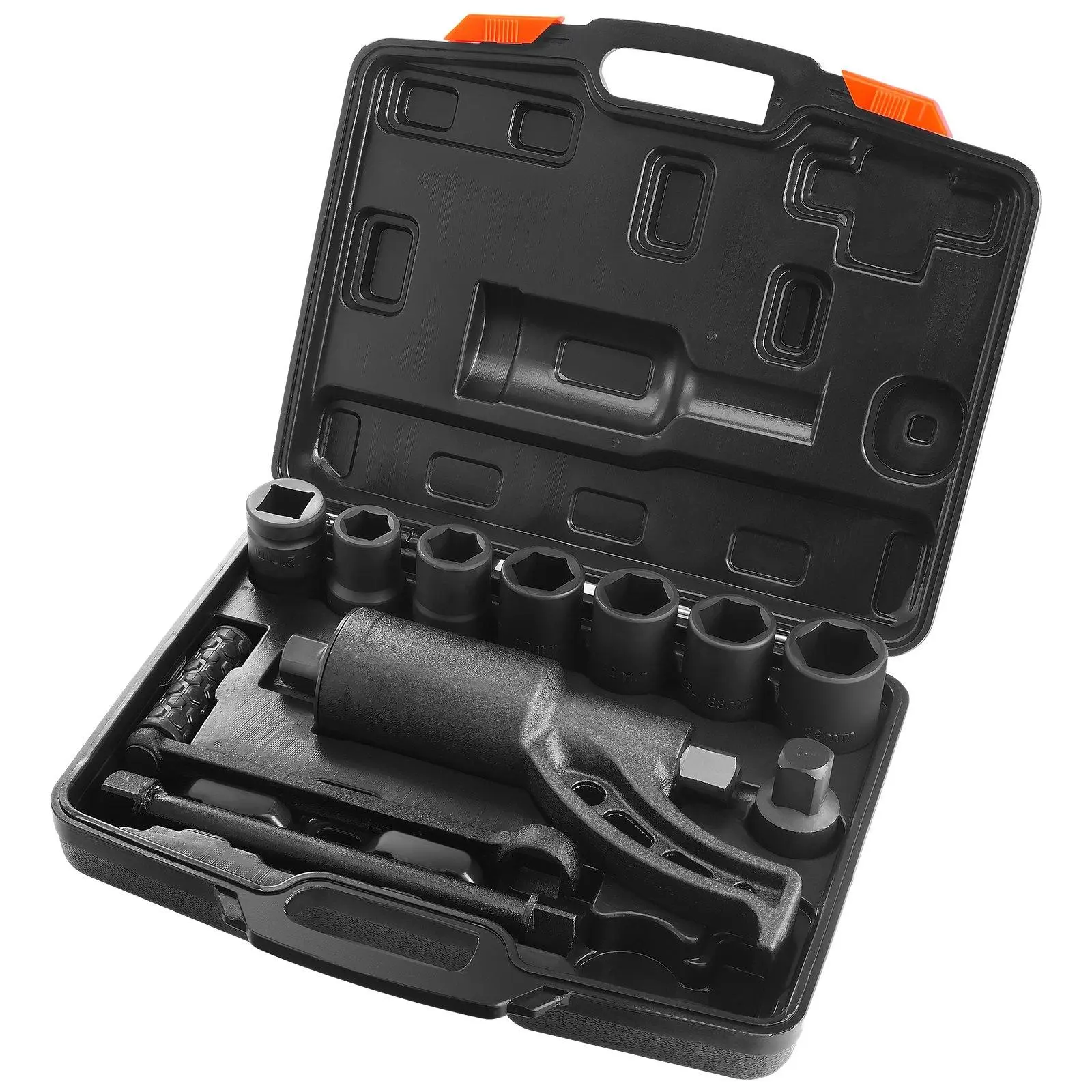 【summerfinds】VEVOR 1-Inch Drive Alloy Steel Torque Multiplier Wrench Heavy Duty Tool, 1:58 Ratio 4800N.m Lug Nut Remover Set, Mechanic Tool with 8 Sockets (24-38mm) and Storage Case, Father's Day Gift