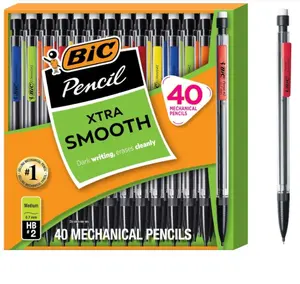 Xtra Smooth Mechanical Pencil with 0.7 mm Medium Point, Refillable and Retractable, 40-Count Pack