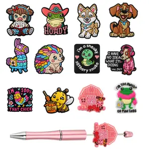 5pcs New Silicone Focal Beads, Bead Charms, Cute Charms, Animal Theme Elements, Suitable for Various DIY Fun Beaded Pens, Necklaces, Bracelets Etc Handmade Products.
