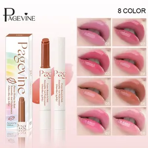 1PC Glass-like Lip Jelly Balm Lipgloss, Vegan K-Beauty Aesthetic Style, 8 Shades High-Shine Deep Hydrating. Weightless Non-sticky Texture, Instantly Smooths Lip Lines, Perfect for No-Makeup Look, Sensitive Lips & Winter Moisture