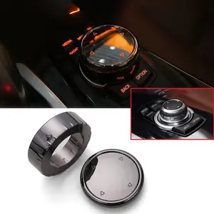 Car Multimedia Button Trim Cover Knob Sticker Decals Car Accessory for BMW 1/2/3/4/5/6/7 Series & X3 F10 F20 F22 F30 F32 F36 F25 F01 F02 F06 Auto Interior Accessories