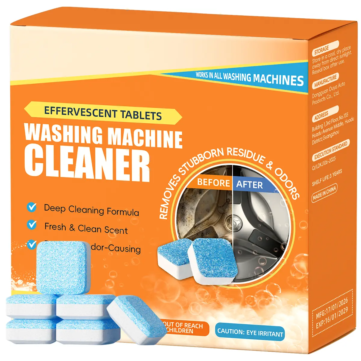 Tired Of Stinky Washing Machine? Our Cleaner Tablets Remove Mold & Limescale In One Wash