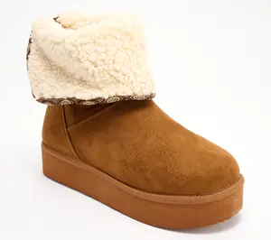 Muk Luks Faux Fur Ankle Boots - Addison