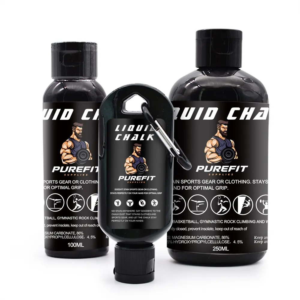 PureFit Supplies Liquid Chalk - Mess-Free Liquid Chalk for Weightlifting, Rock Climbing, Gymnastics, and More - Hand Chalk for a Dry Grip and Improved Performance - Perfect for Lifting, Climbing, and Other Activities