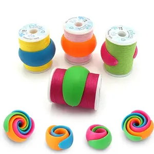 24pcs Thread Spool Savers - Sewing Notions & Supplies - Prevent Thread Tails Unwinding, No Loose Ends, Four-Colour, Space-Saving, Organized, and Efficient Thread Management for Sewing and Embroidery Machines