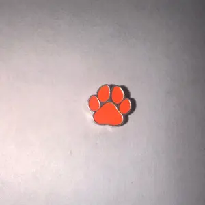 Neon Orange Dog Paw Pop Charm