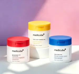 Medicube Trio Toner Pad Bundle Zero Pore Pad + Turmeric Brightening Pad + Red Succinic Acid Exfoliating Pad AHA BHA Niacinamide Gentle Daily Peel For Acne & Enlarged Pores Korean Skincare