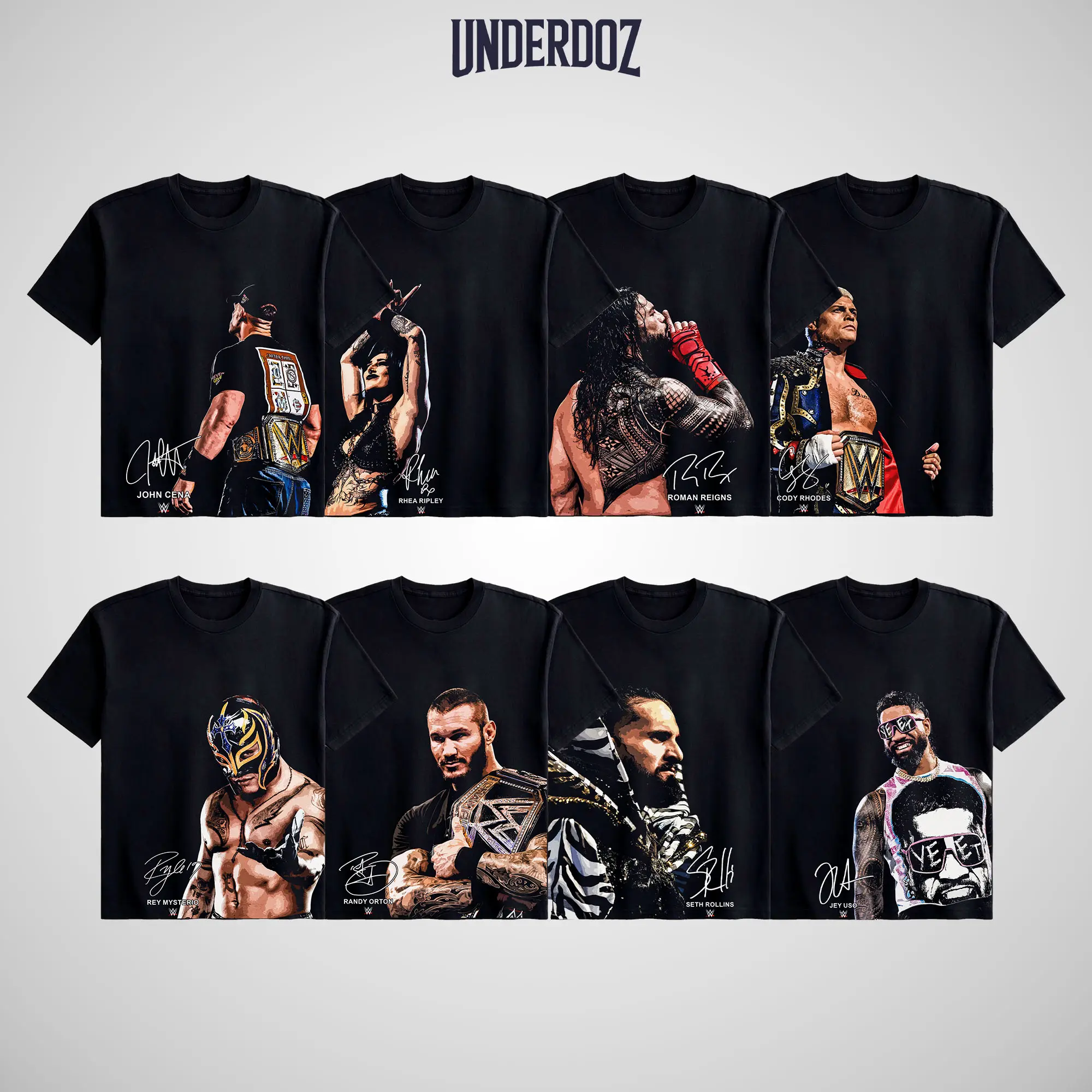 [COLLECTION] WWE Men's Superstars Wrestling T-Shirt, Short-Sleeve 100% Cotton Tee for Wrestling Fans, Gifts For Him, Mens Gifts, Round Neck, Vintage Shirts, Graphic Tees, Unisex Graphic Tee for Wrestling Fan, Sport Clothes, Vintage Casual Style Gift