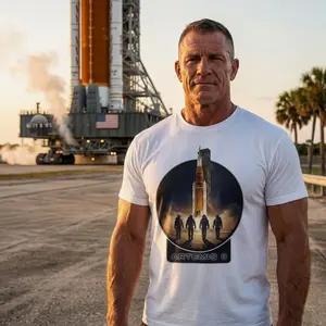 Artemis II Mission Moon Mission Crew SLS Rocket Launch Shirt Space Gift Astronaut Program Apparel - Lunar Orbit Commemorative Shirt