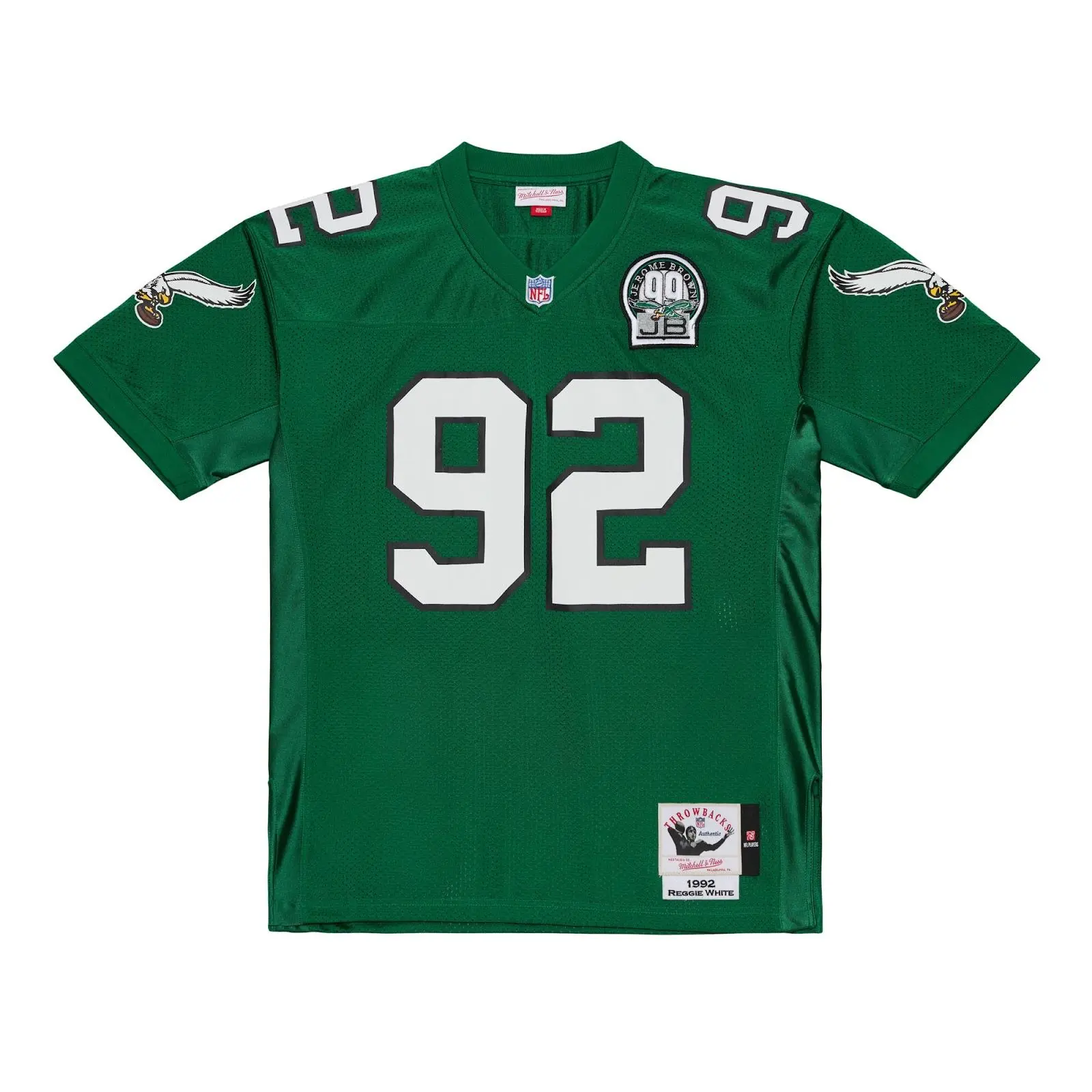 Reggie White Philadelphia Eagles 1992 Kelly Green Authentic Jersey NFL Throwback Mitchell & Ness