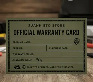 OFFICIAL WARRANTY CARD by JUANK STO STORE