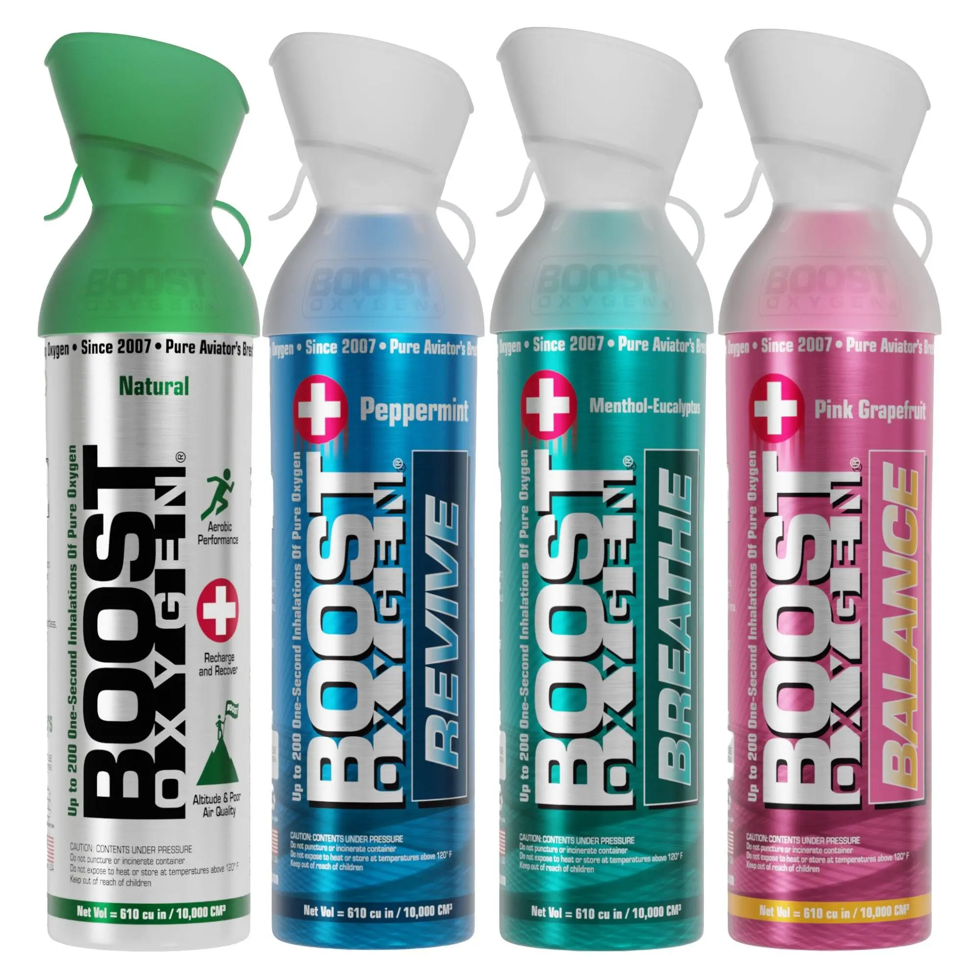 4 Pack Large 10 Liter Boost Oxygen Natural Portable Pure Oxygen Variety Canister 4 Pack Large 10 Liter Boost Oxygen Natural Portable Pure Oxygen Variety Canister