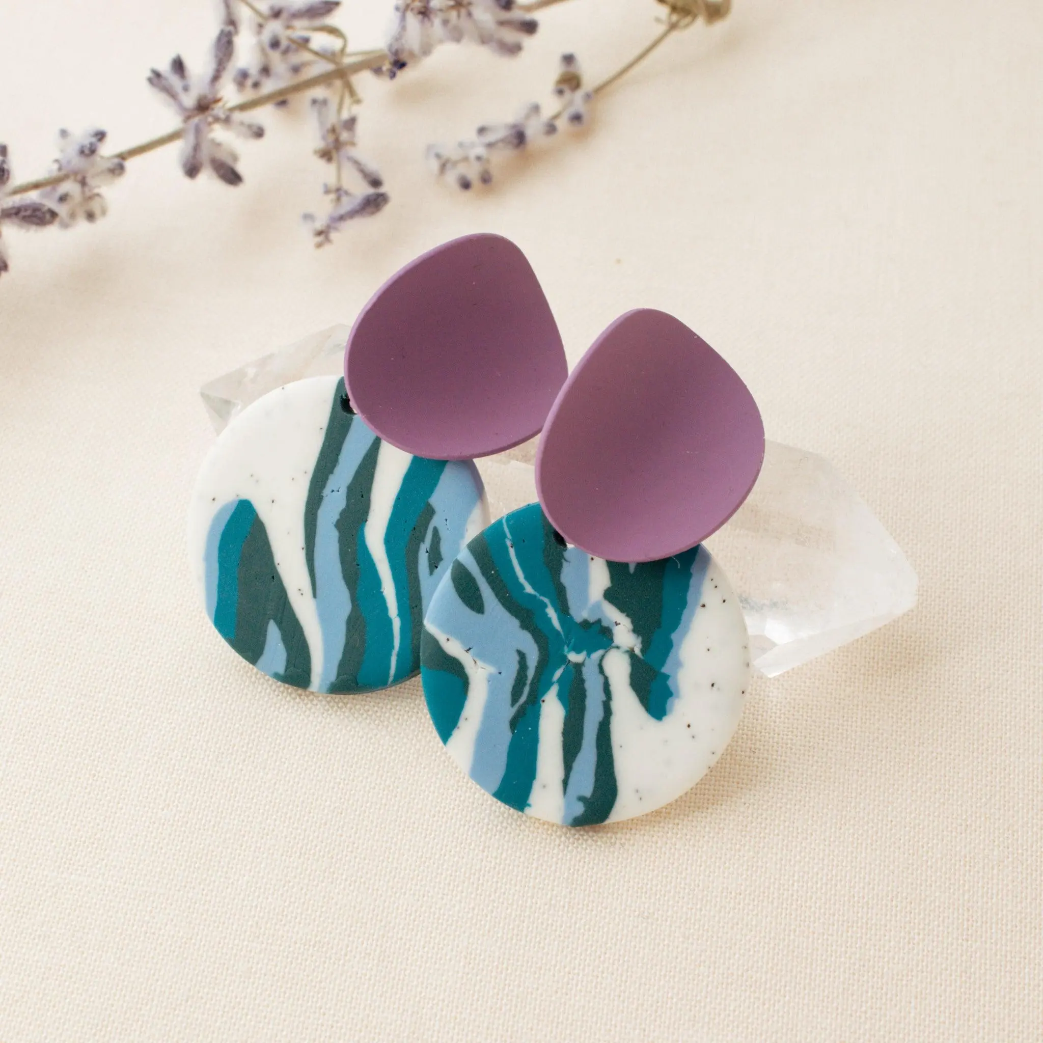Colorblock Silicone Earrings