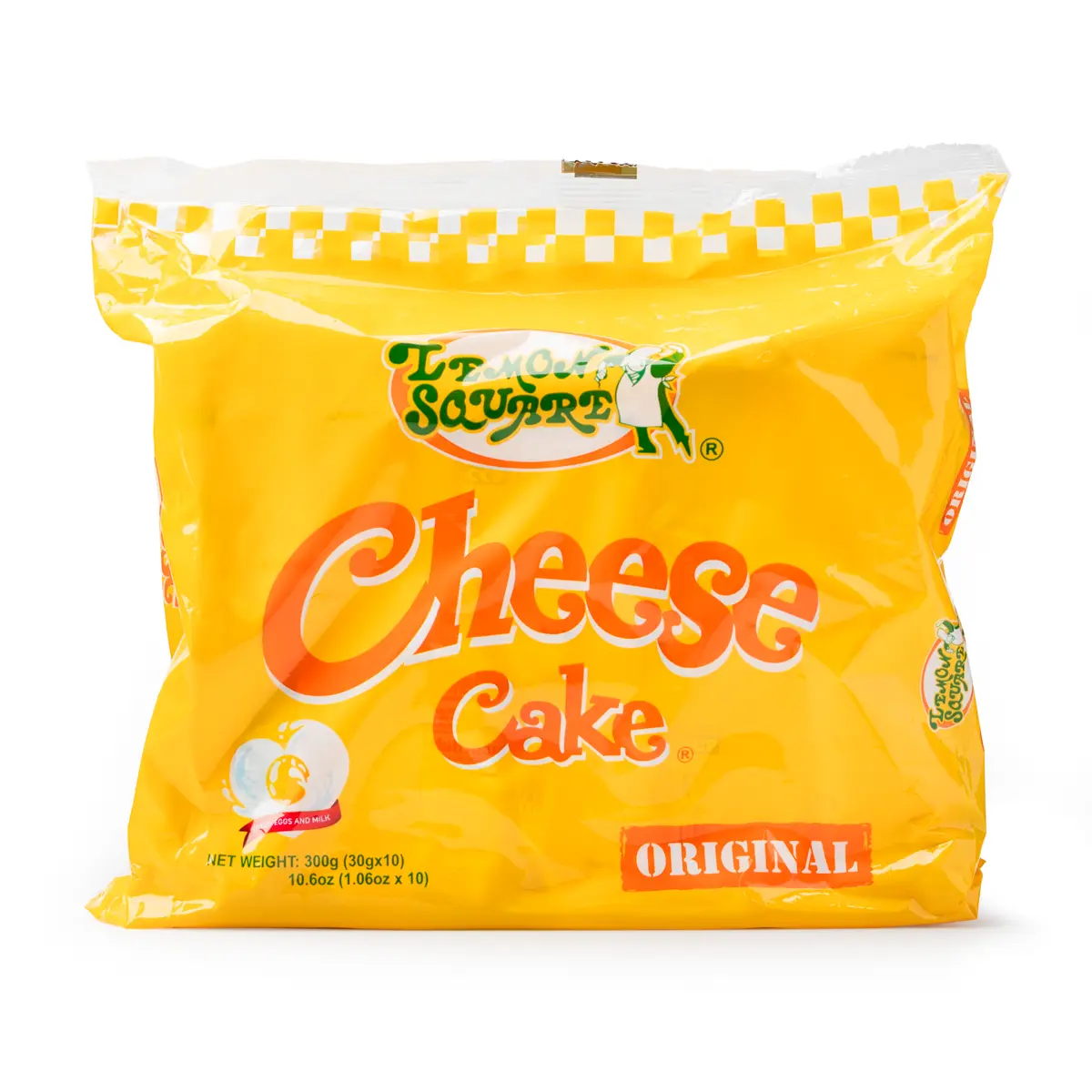 Lemon Square Cheesecake Snack Cakes - Ambient, 10 Bite-Sized Pieces (300g), Creamy Filipino Treat, Milky-Taste Convenient Office/Casual Snacks