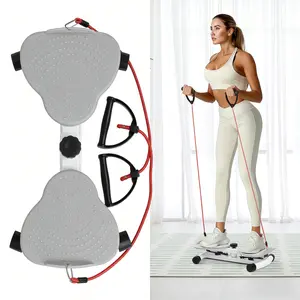 Quiet Home Gym Twisting Stepper,Core Torsion Trainer Waist Twister | Resistance Bands Included | Acupressure Nodes Massage | Compact Exercise Equipment for Home & Office,Party Gifts