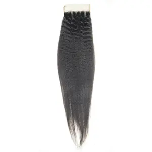 9A Grade 4x4 Lace Closure - Kinky Straight/Yaki (Wholesale)