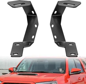 Nilight Heavy-Duty Iron Alloy Ditch Light Brackets, Hood Hinge Mount Kit for Auxiliary Lighting, Fits LEDs, Offroad Work Lighting Compatible with Toyota 4Runner 2009-2023, Tundra 2007-2021