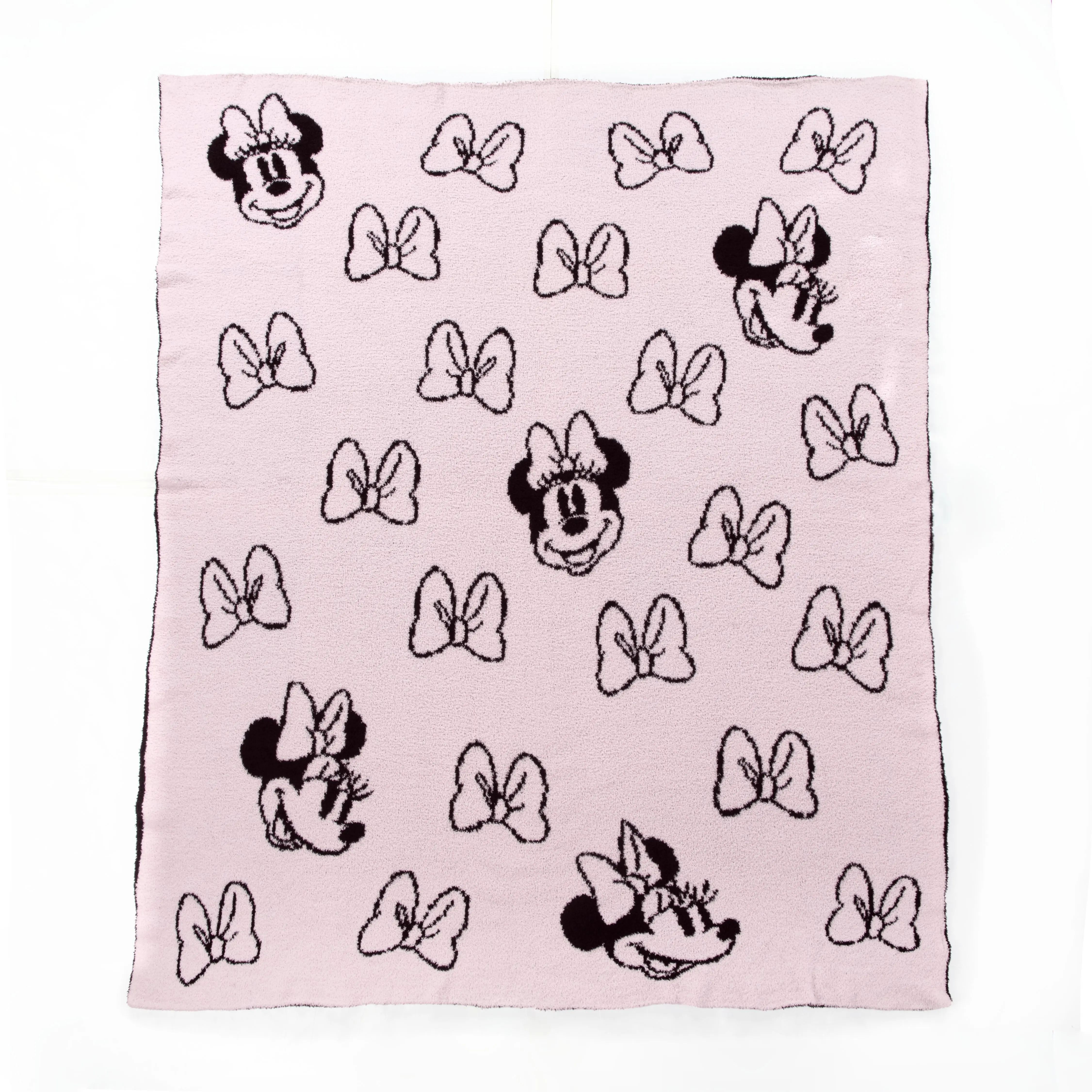Disney Minnie Mouse Fluffy Cozy Throw Blanket, 50x60in Feather Knit Bowknot Design Decorative Blanket for Children, Bowknot Design Blanket, Childrens Blankets