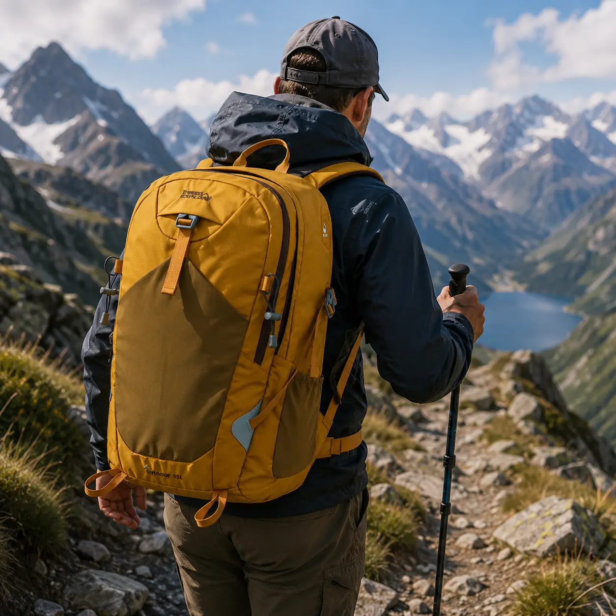 35L Hiking Backpack、Lightweight、Water Resistant、Outdoor Daypack、Travel、Camping、Breathable Back Panel