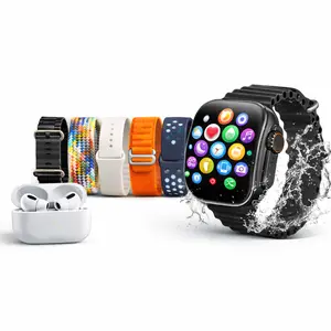 Smart Watch Gift Set with Touchscreen and Multiple Bands – Activity Tracker with Step Counter and Notification Reminder, Includes Wireless Earbuds and Charging Cable, Compatible with Most Smartphones for Daily Use