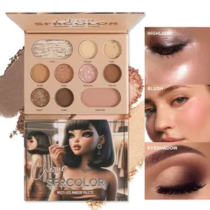 Multifunctional Contour Eyeshadow Palette, Compact, Eye Makeup Product, All-In-One Makeup Essential, Perfect for Daily Use & Special Occasions