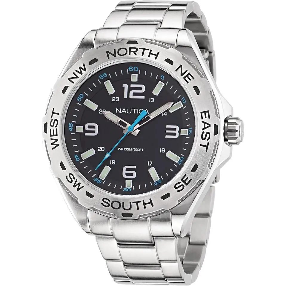 Nautica Clearwater Beach Recycled Stainless Steel Mens Watch NAPCWS301