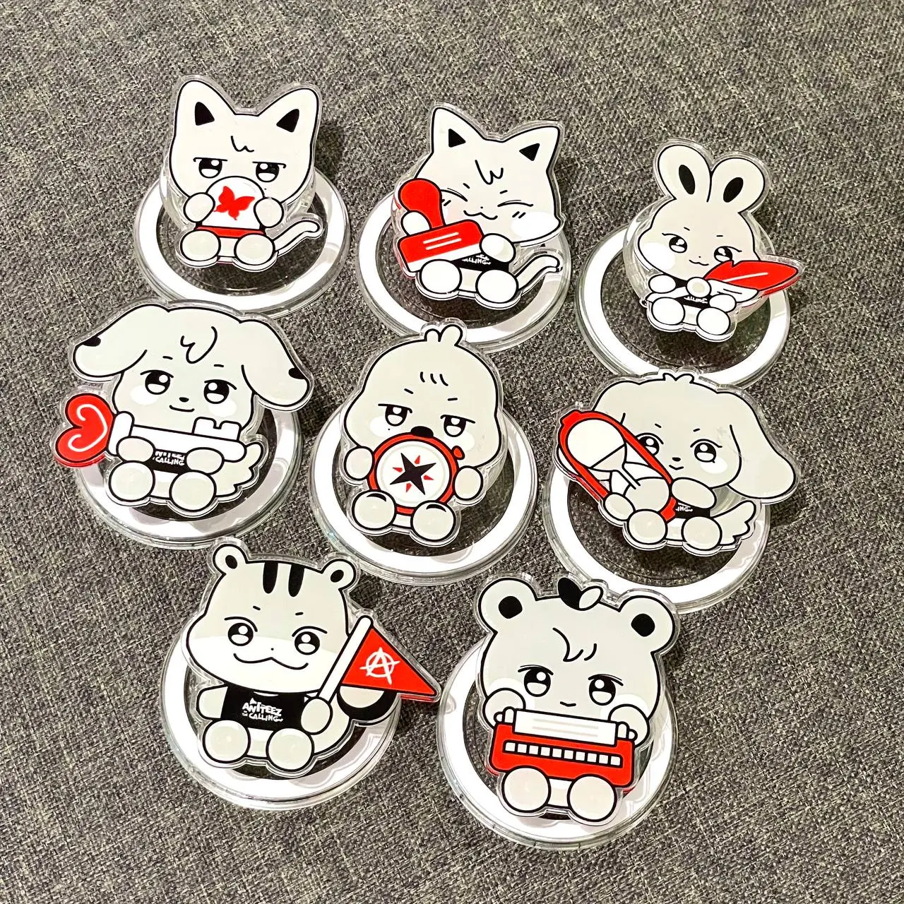 Chibi K-pop Inspired Character Magsafe Phone Grip Set – Magnetic Pop Socket & Kickstand – Kpop Fan Gift