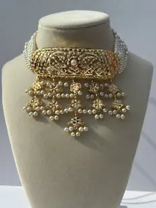Aarzu Jadau Necklace Set (Includes Earrings & Tikka)