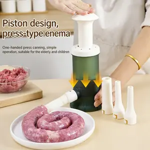 5-Piece Homemade Sausage Maker Set with 4 Stuffer Tubes, Manual Fast Sausage Making Machine, Large Capacity Kitchen Tool, Kitchen Gadget