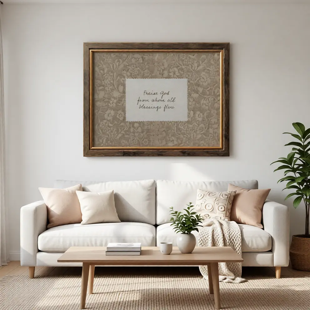 Praise God Bible Verse Wall Art Vintage Floral Christian Scripture Print Cottagecore Farmhouse Home Decor Neutral Faith Poster for Living Room Bedroom Entryway (Unframed)