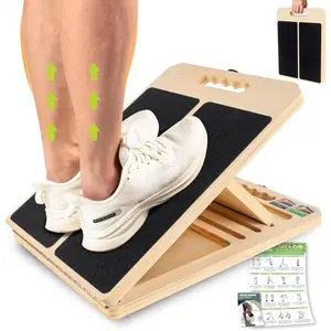 Slant Board for  Stretching, Adjustable Portable Wooden Incline Board for  Stretcher with  Poster, 300 Lbs Weight Capacity  Stretch Wedge for , , Heel, Ankle & Stretching