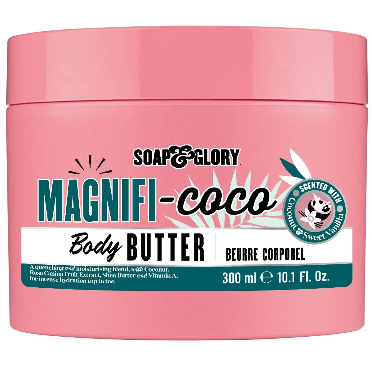 Soap & Glory Magnifi-Coco Body Butter - Coconut Body Moisturizer with Vitamin A, Shea Butter & Rose Canina Fruit Oils - Rich Moisturizing Cream for Dehydrated Skin (300ml)
