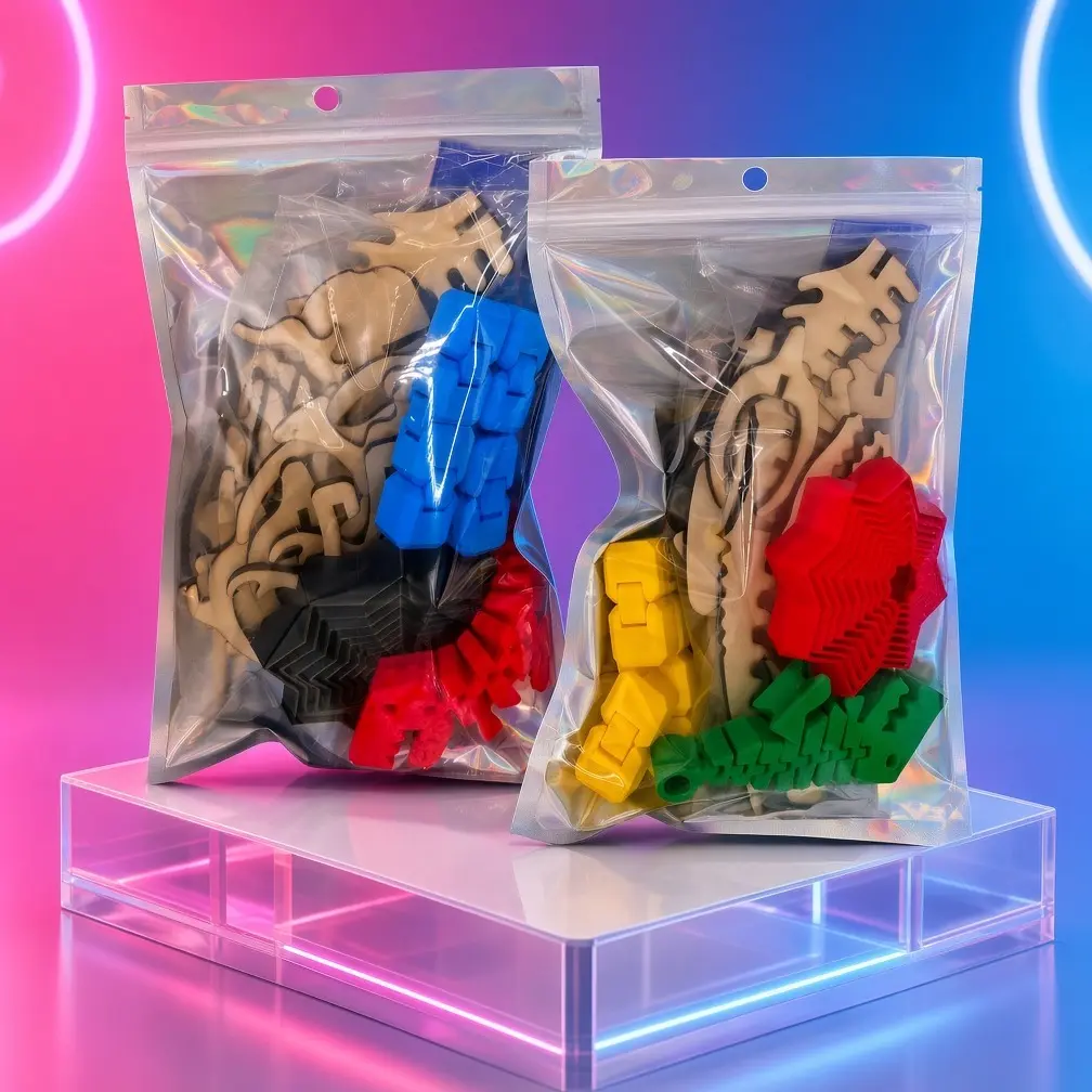 Portable Assorted Colors 3D Printed Unisex Sensory Busy Bag - Puzzle Set, T-Rex Puzzle, Fidget Toys, Flexi Dino Party Gift Set for Home, Festive Use